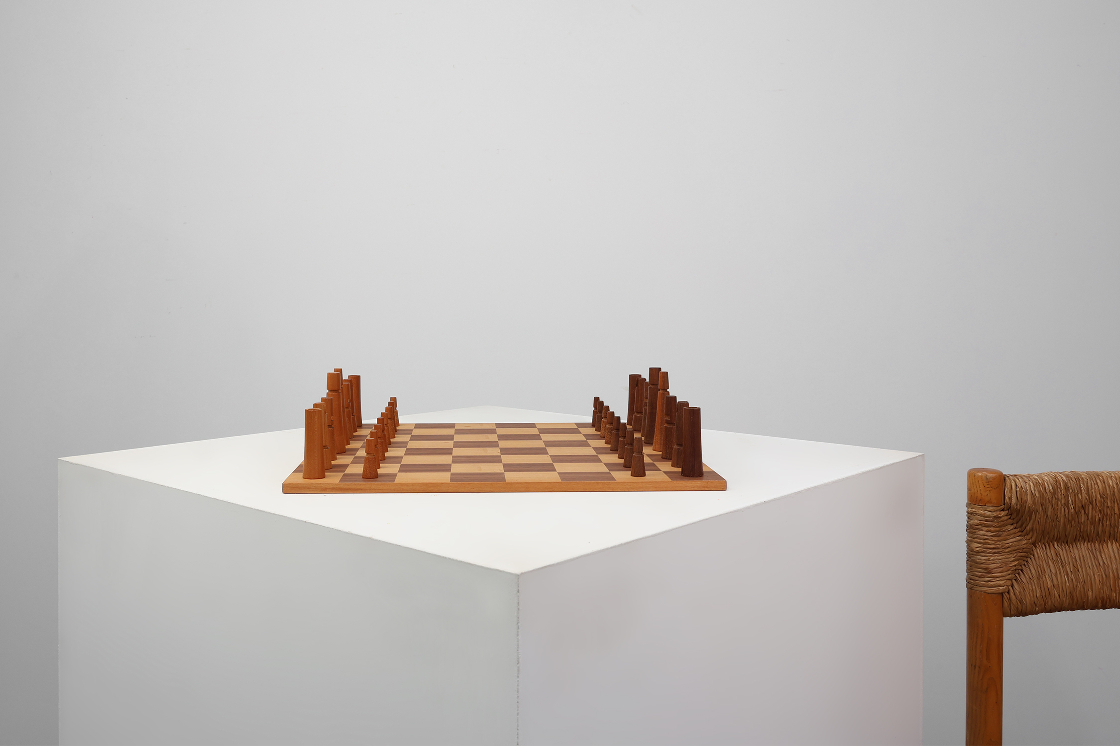 Rare De Coene Chess Set With Original Box Attr. to Christophe Gevers, Belgium, 1950s thumbnail
